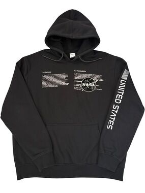 Southpole NASA Collab Graphic Hoodie Black Space Program Pullover XL Techwear